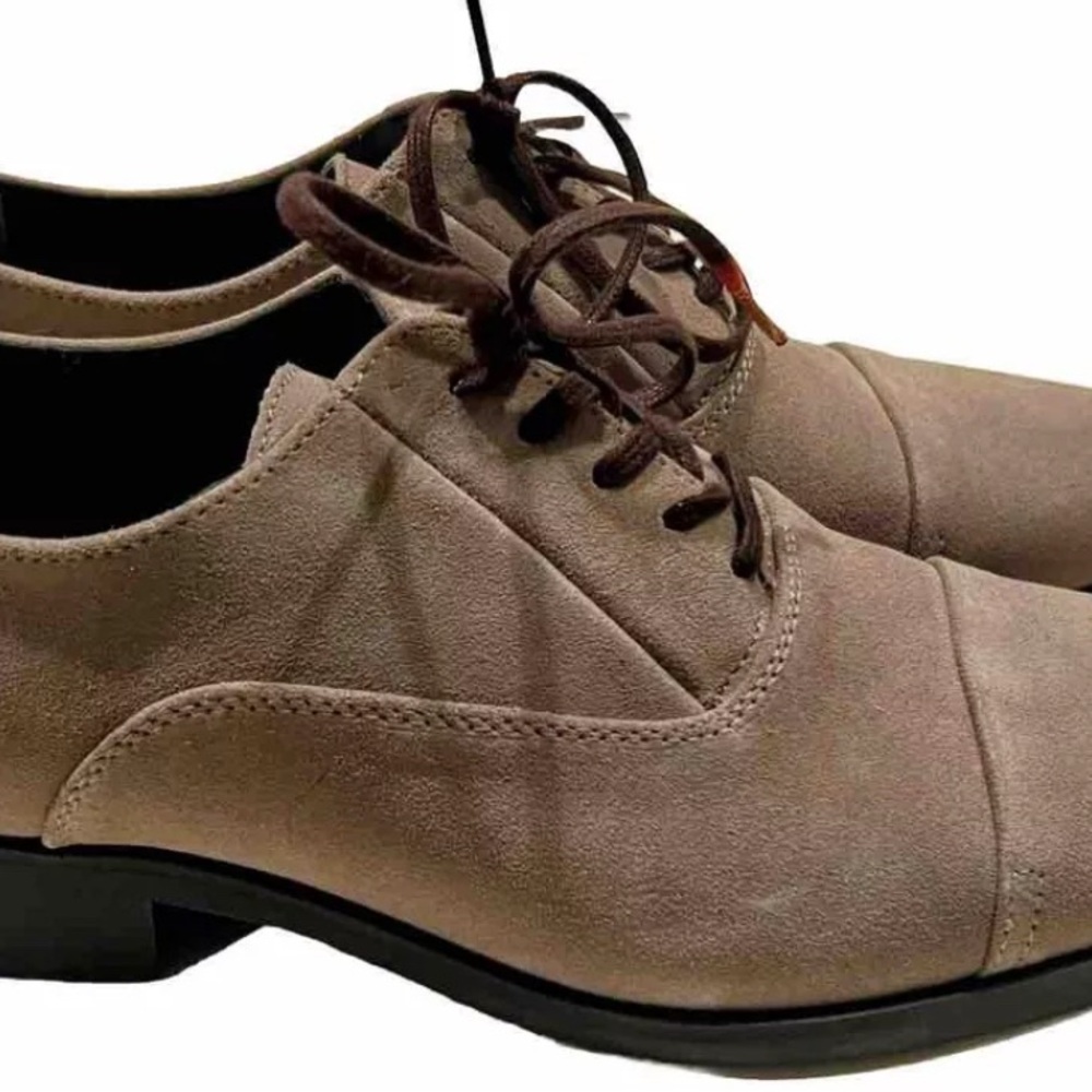 NEW CALVIN KLINE SUEDE DRESS SHOES SIZE 11 SOFT GREY LACE UP BEAUTIFUL!